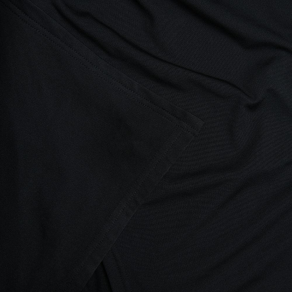 Off shoulder irregular ruched solid long sleeve slit maxi dress