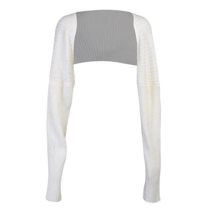 Knitted long sleeve cropped top