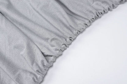 Long sleeve off shoulder ruched maxi dress