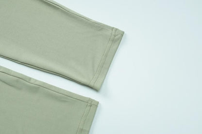 Halter u neck solid backless pant set