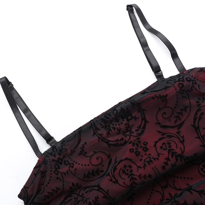 Lace drawstring ruched patchwork cami top