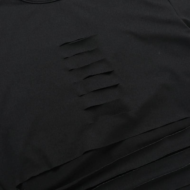 Long sleeve hollow out crop cut out top