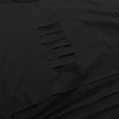 Long sleeve hollow out crop cut out top