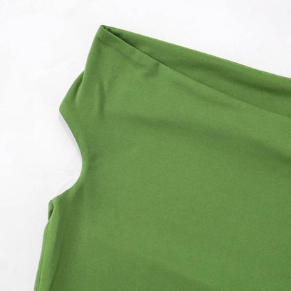 Hollow out off shoulder solid crop cut out top