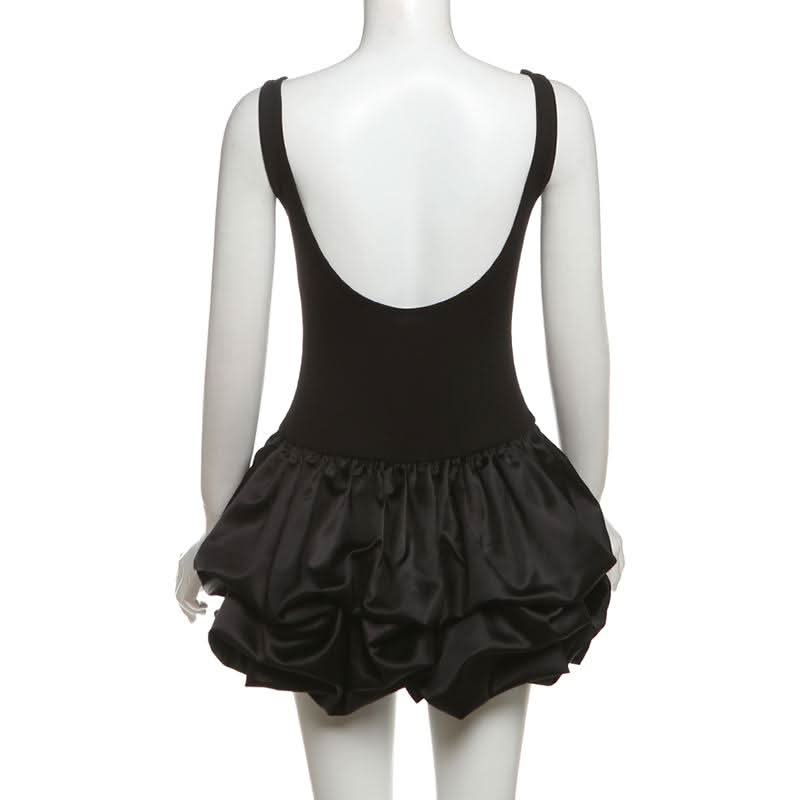 Square neck backless cami mini dress