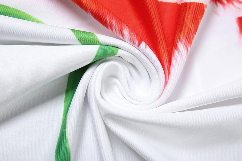 Flower print backless u neck cami maxi dress