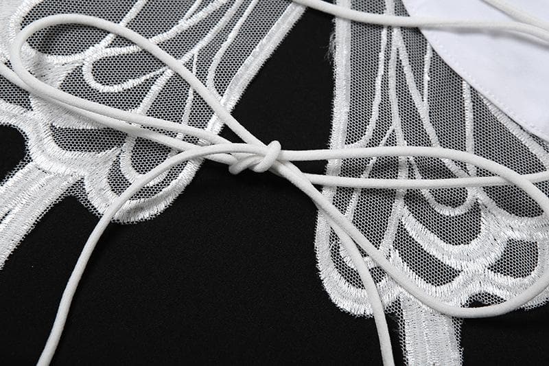 Butterfly embroidery cross back cami top