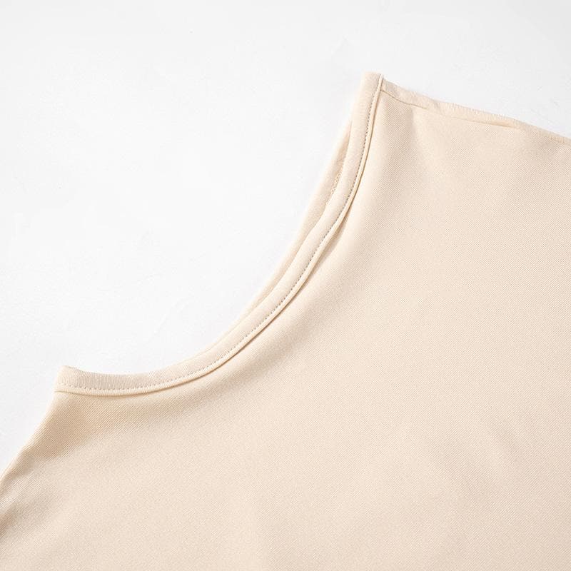 High neck cap sleeve solid maxi dress