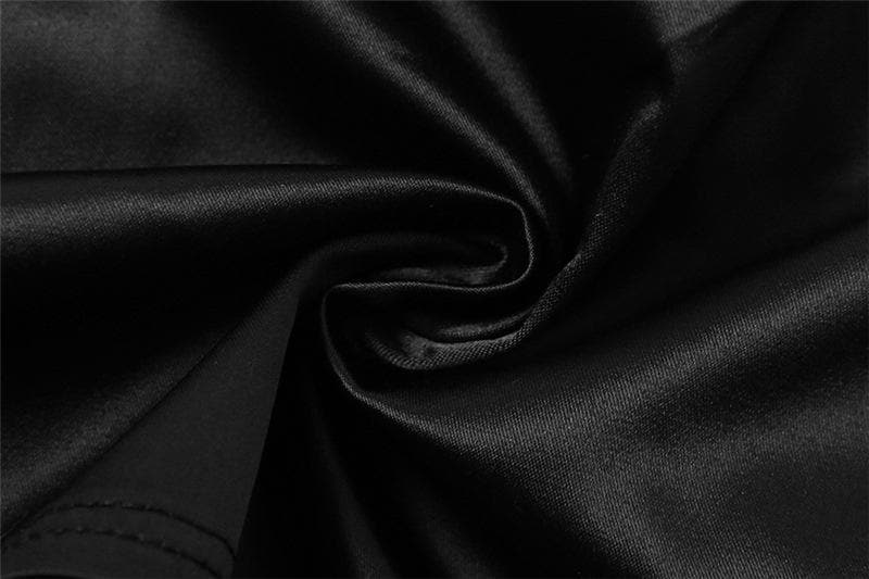 Button lace hem patchwork ruched contrast corset crop top