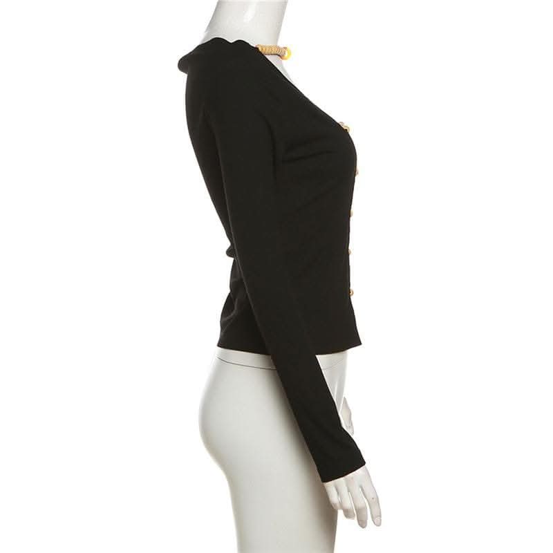 Beaded contrast long sleeve v neck ruched top-final-sale