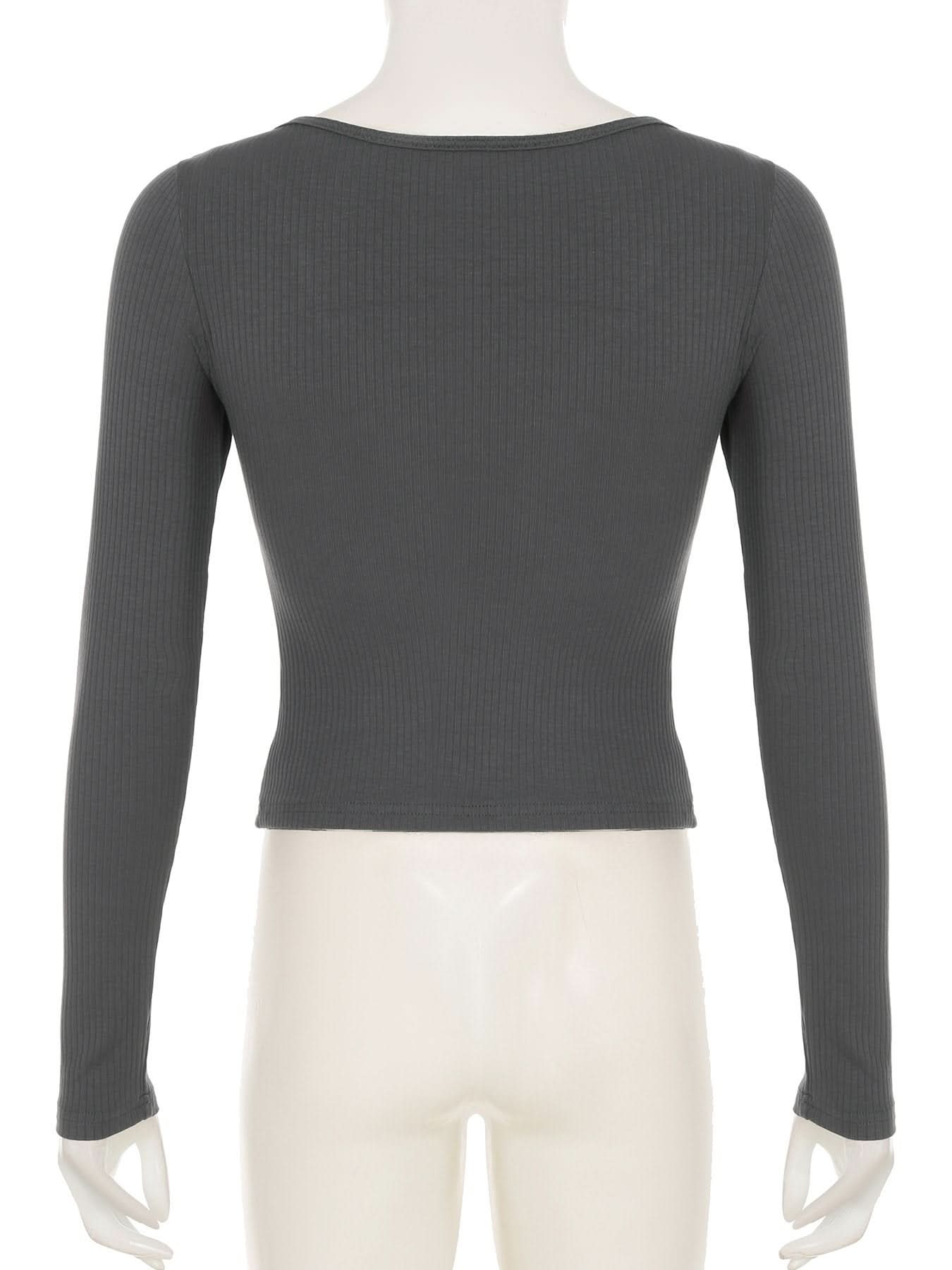 Long sleeve patchwork lace hem bowknot ruched top