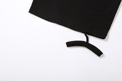 Flower applique halter mesh patchwork backless mini dress