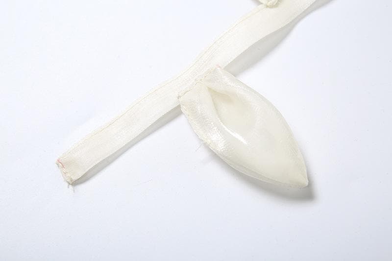 Flower applique backless solid tube top