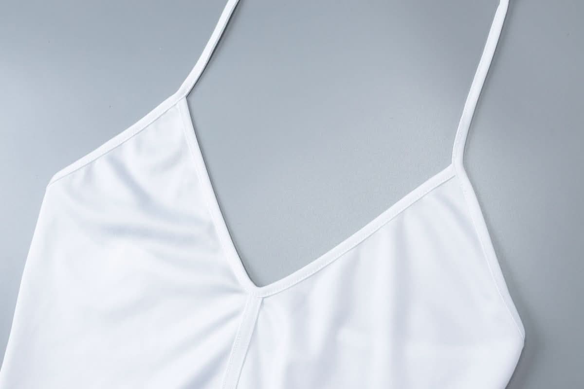 Halter v neck knotted slit maxi skirt set-final-sale