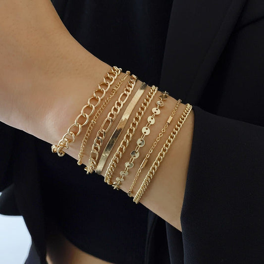 Snake 8 pcs chain bracelet