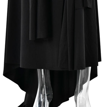 Off shoulder long sleeve ruched self tie maxi dress