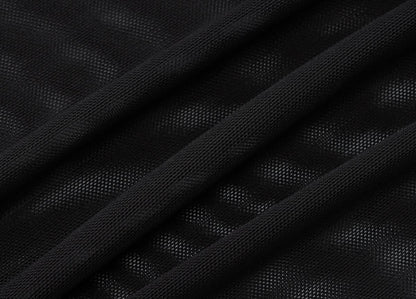 Off shoulder mesh backless maxi dress