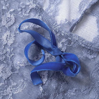 Long sleeve see through bowknot lace jumpsuit