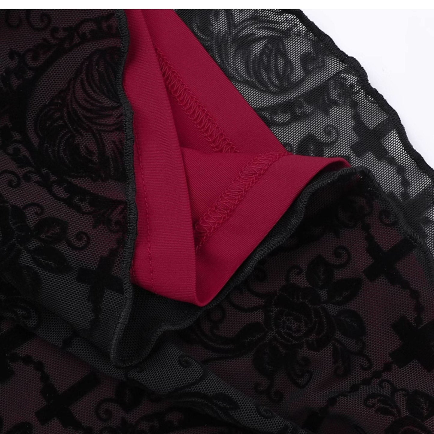 Print mesh bowknot ruffle mini skirt