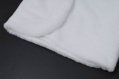 Fluffy A line button mini skirt