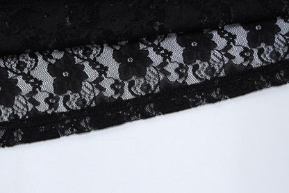 Lace see through hollow out cami cut out maxi dress