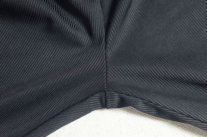 Zip-up self tie ribbed square neck solid pant set