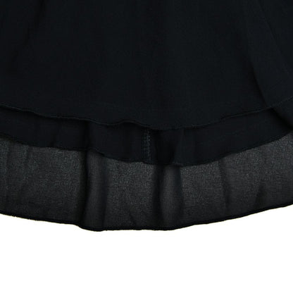 Spread Collar Deep V Ruched Waist Ruffled Cuff Mini Dress