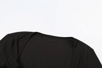 Long sleeve sweetheart neck shrug 2 piece hollow out cut out maxi dress