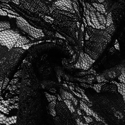 Lace see through solid stitch medium rise pant