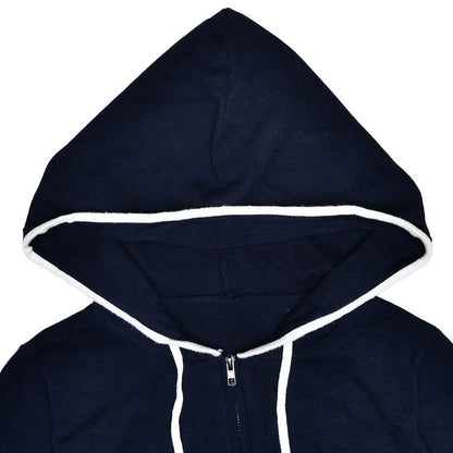 Long sleeve hoodie knitted zip-up high rise pant set