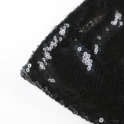 Glitter backless solid tube top