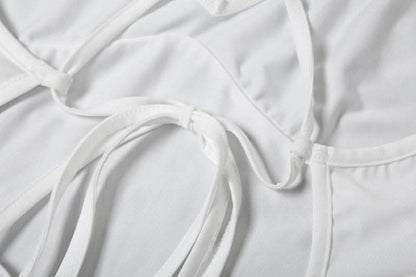 V neck flower applique cross back cami maxi dress-final-sale