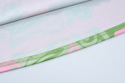 Flower print v neck cami maxi dress