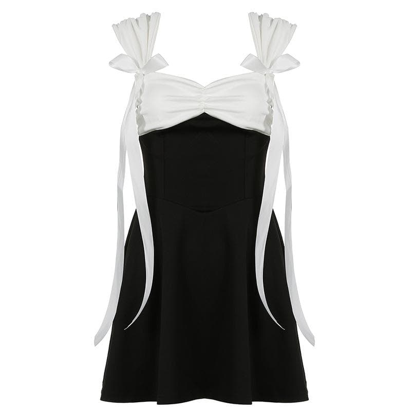 Off shoulder ruched bowknot mini dress