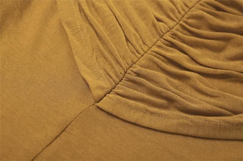 Hoodie solid cross front ruched backless sleeveless maxi dress-final-sale