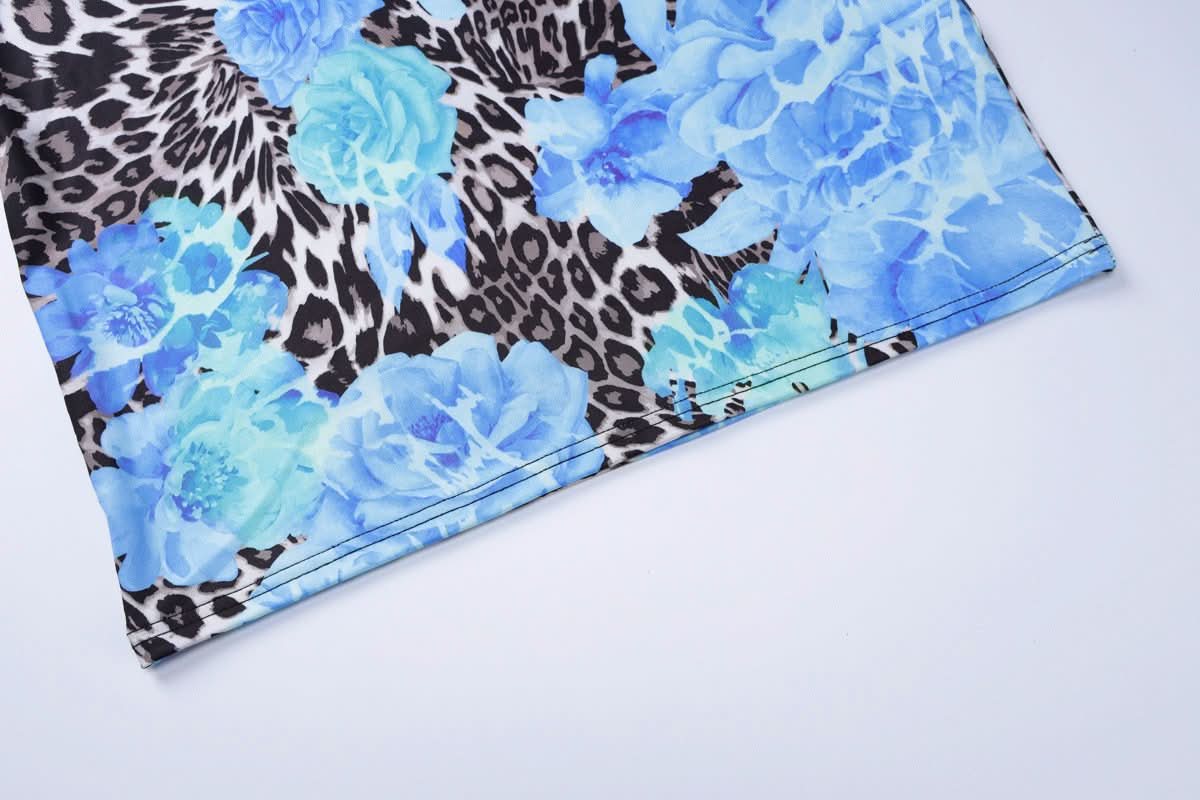 V neck flower print cami maxi dress