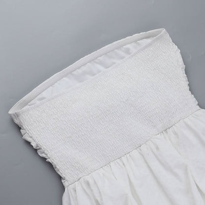 Backless ruched tube mini dress