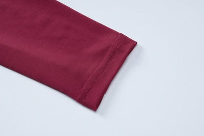 Backless ruched solid long sleeve maxi dress-final-sale