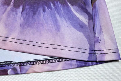 Halter cowl neck backless flower print maxi dress