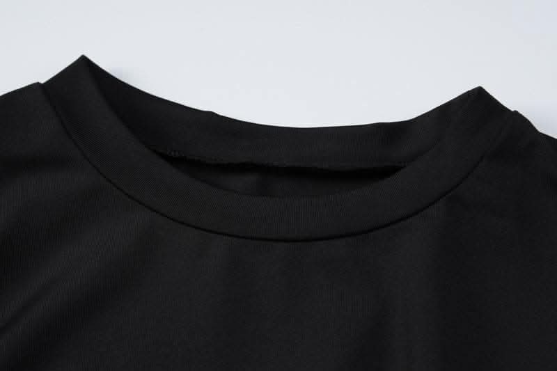 Gloves contrast long sleeve crewneck maxi dress-final-sale