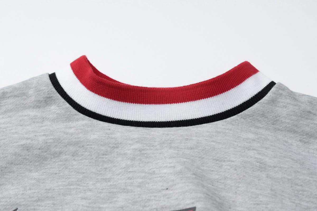 Long sleeve patchwork letter pattern top