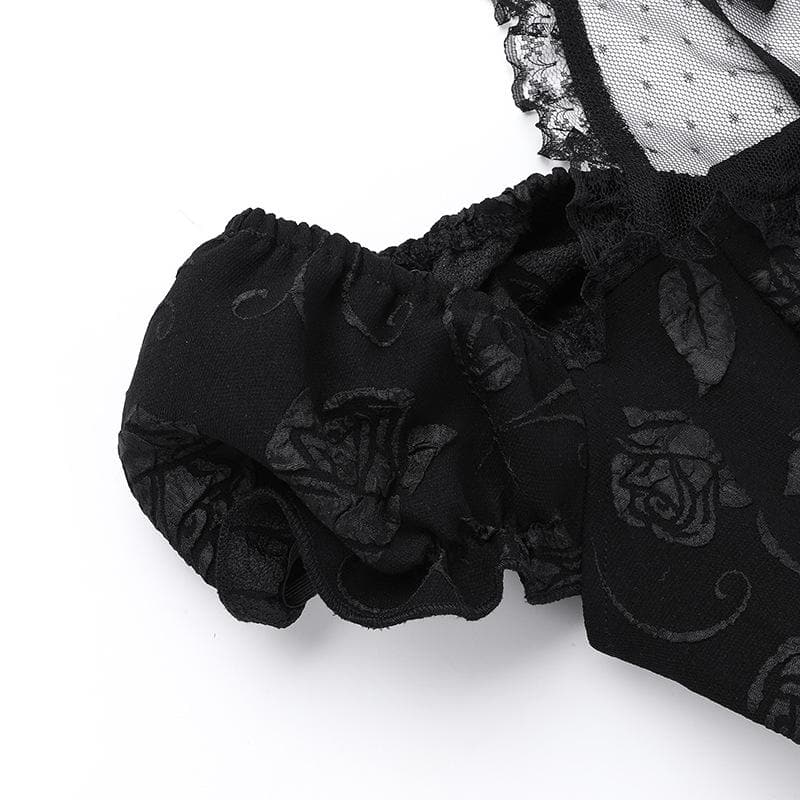 Short sleeve halter off shoulder butterfly flower pattern lace mini dress