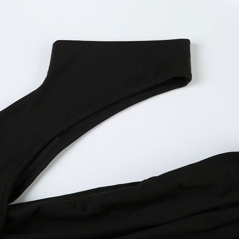 Halter irregular solid ruched top