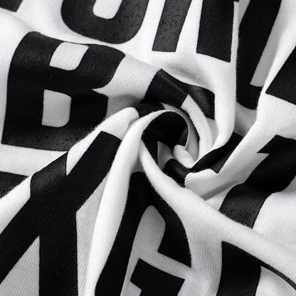 Short sleeve contrast letter print crop top