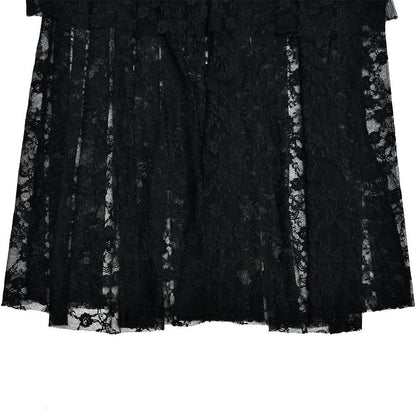 Sweetheart neck lace see through bustier ruched tube maxi dress