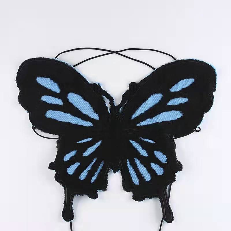 Butterfly pattern backless corss back cami top