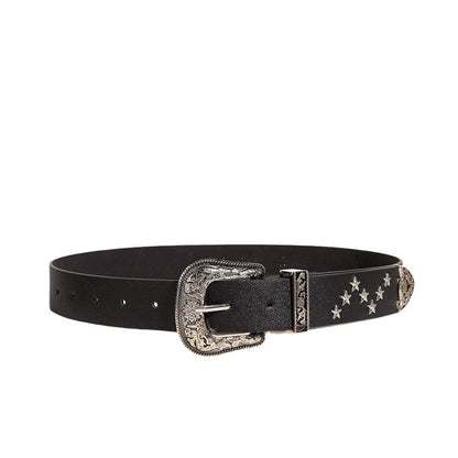 Star PU leather adjustable belt