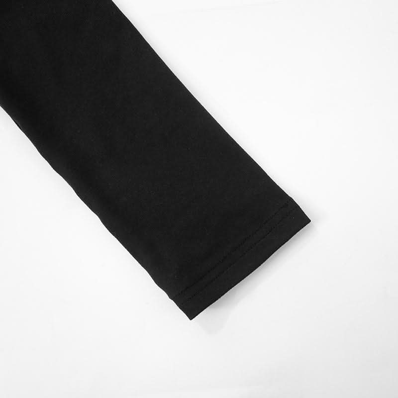 Long sleeve crewneck patchwork ruched maxi dress