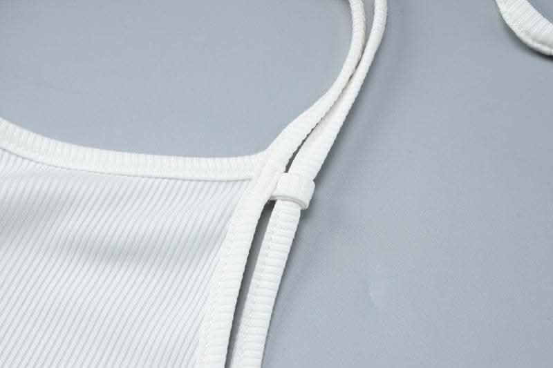 Halter solid sleeveless backless self tie maxi dress-final-sale