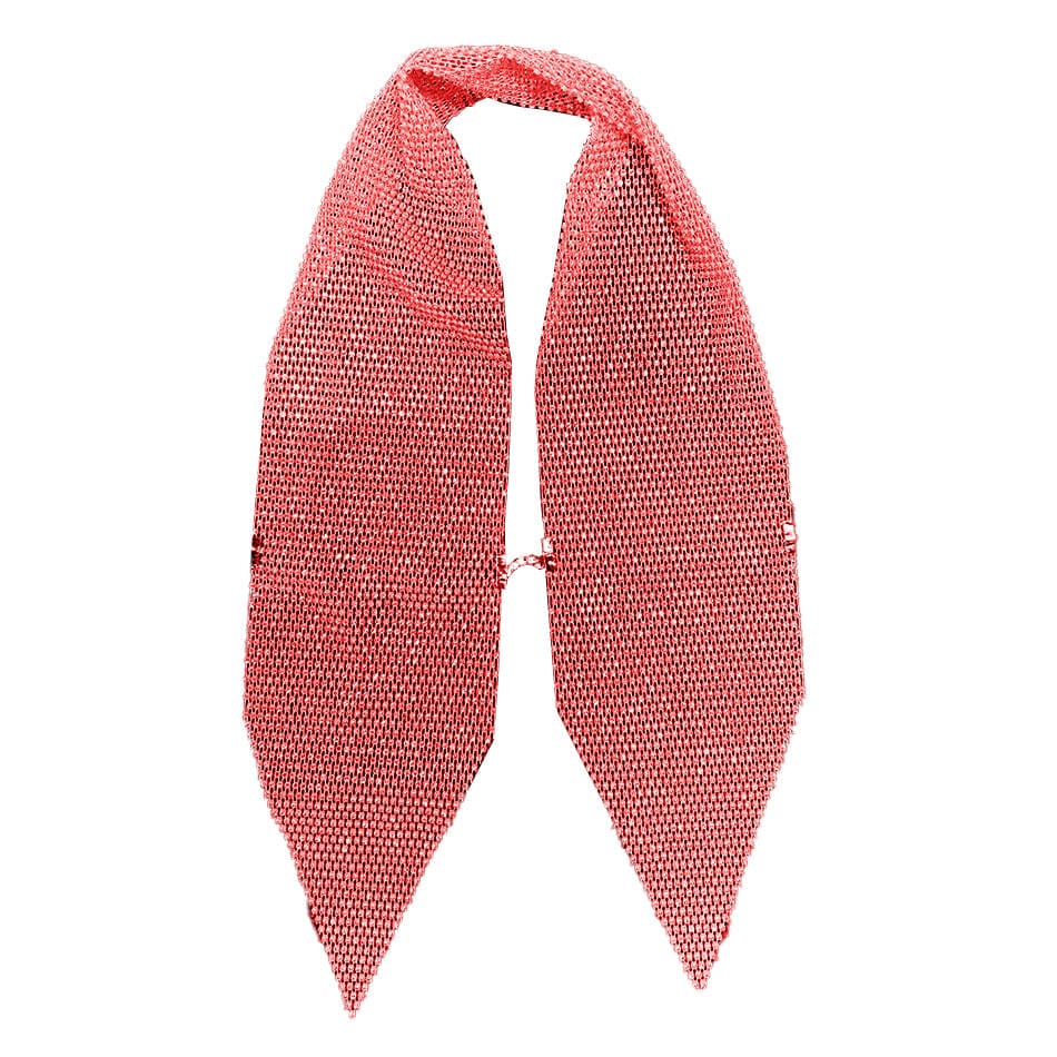 Halter fishnet beaded see through metal chain top